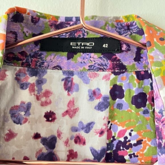 🎥 Guilty Party TV Show ETRO Floral Print Blouse Size 42 - Picture 3 of 11